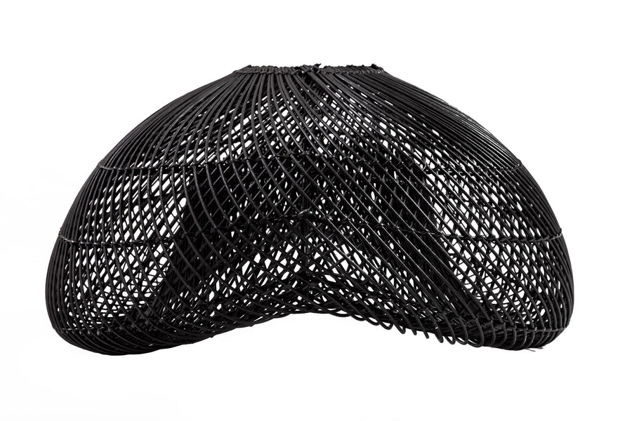 Rattan Lampe Bayu, schwarz