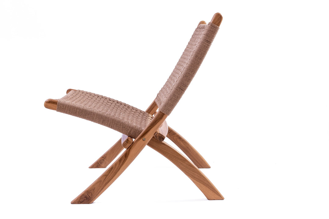Boho Loungesessel Dewa aus Teakholz