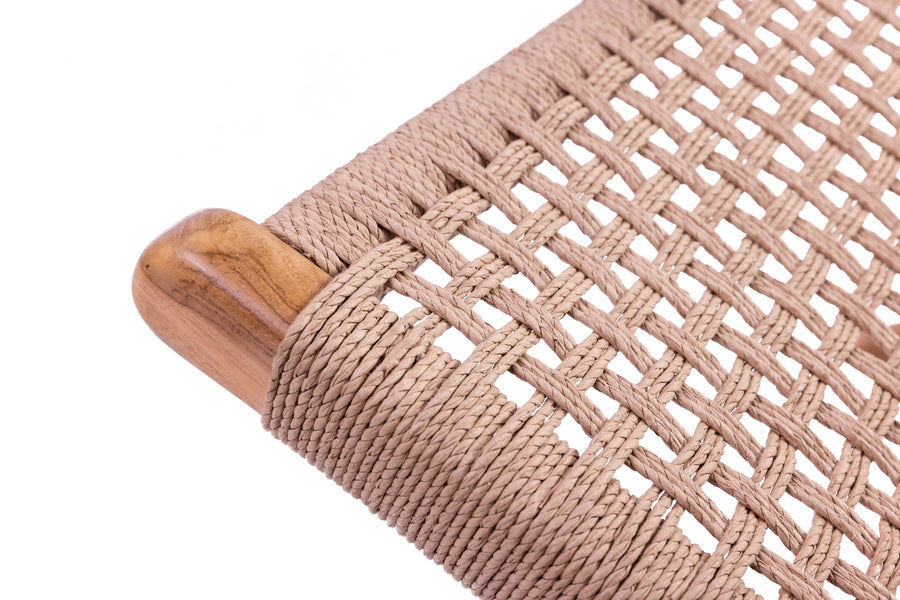 Boho Loungesessel Dewa aus Teakholz