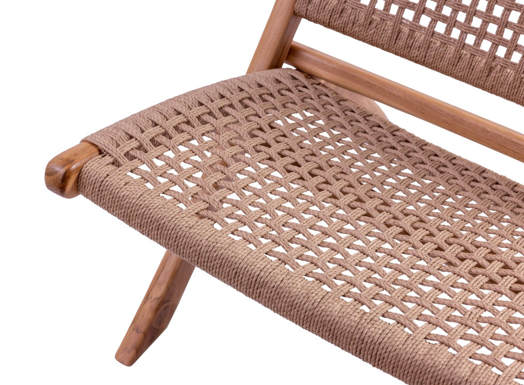 Boho Loungesessel Dewa aus Teakholz
