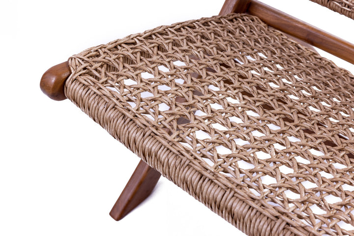 Boho Loungesessel Vaela aus Teakholz