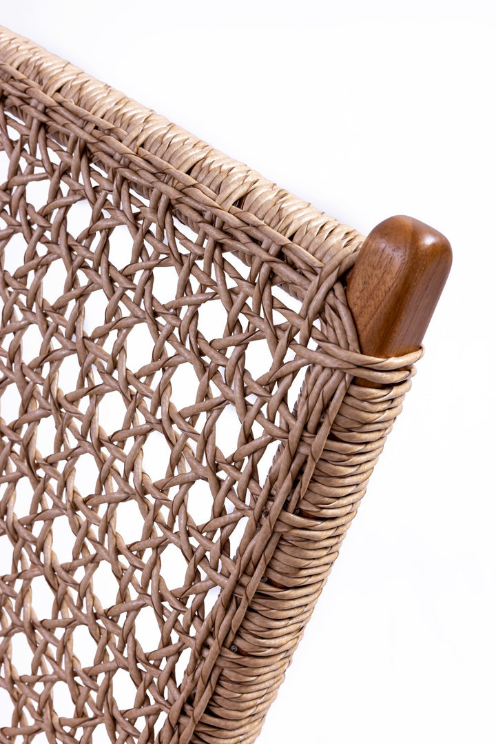 Boho Loungesessel Vaela aus Teakholz