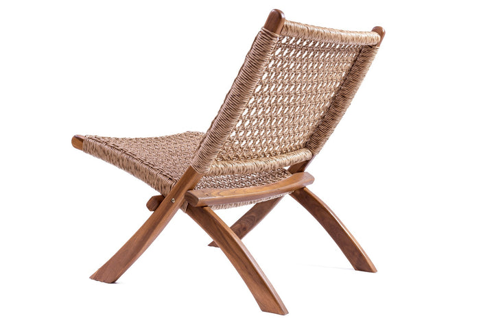 Boho Loungesessel Vaela aus Teakholz