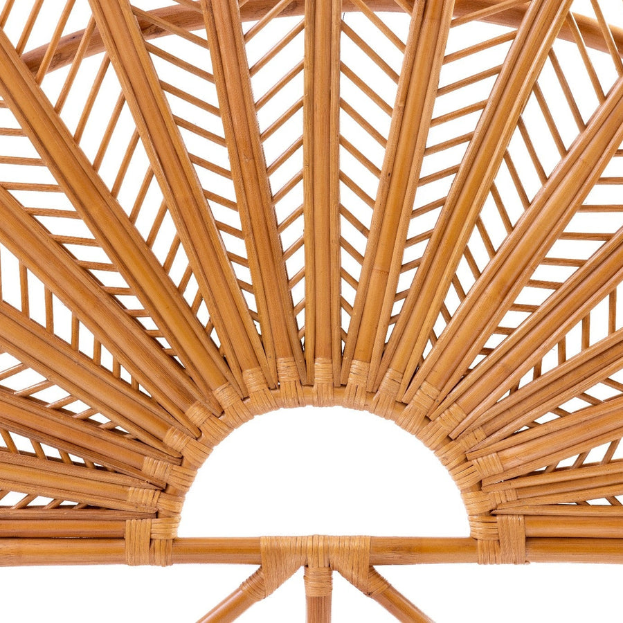 Boho Kopfteil Raja aus Rattan, naturbelassen