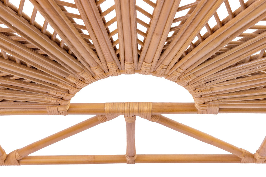 Boho Kopfteil Raja aus Rattan, naturbelassen