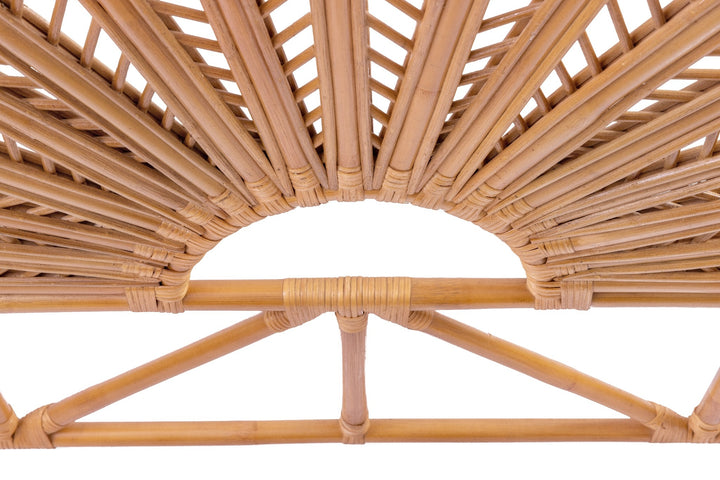 Boho Kopfteil Raja aus Rattan, naturbelassen