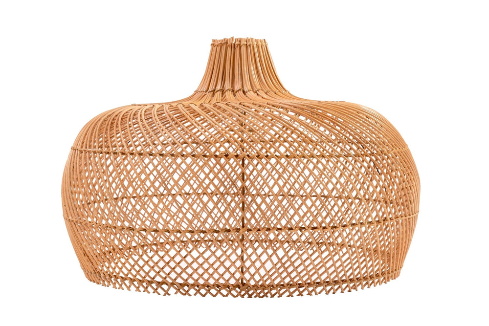 Boho Lampenschirm Amara aus Rattan, natur