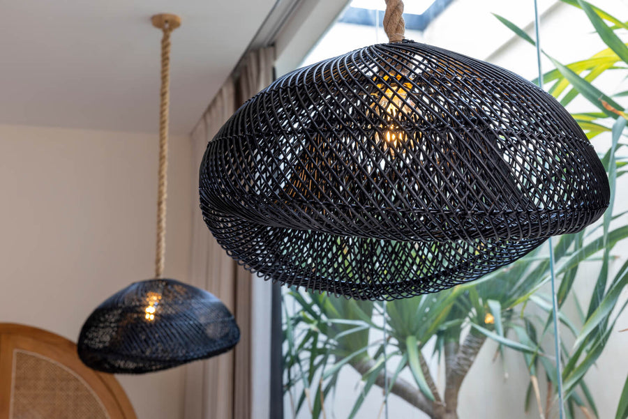 Bayu Boho Lampenschirm in schwarz von EVASI