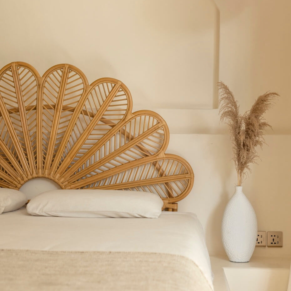 Raja Rattan Kopfteil am Bett