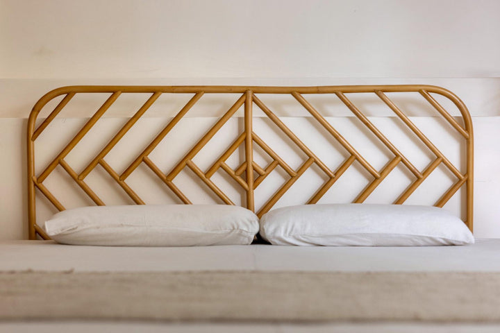 Bett Kopfteil Naela aus Rattan, naturbelassen